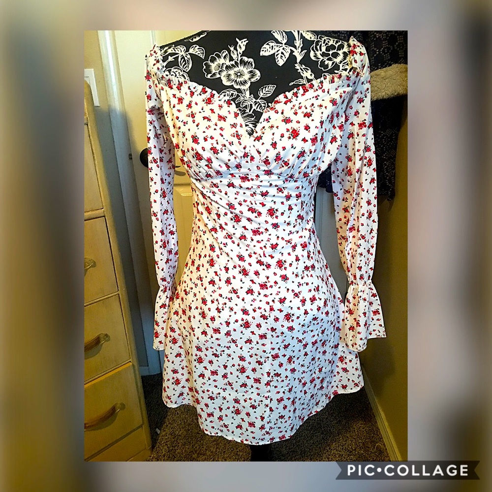 COPY - Tiger Mist floral off the shoulder dress